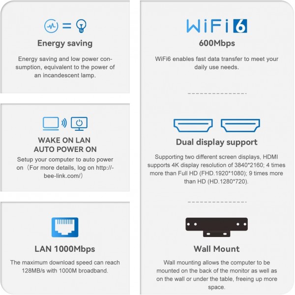 Beelink S12 Pro Mini PC, Intel 12th Gen Alder Lake- N100(up to 3.4GHz), 16GB DDR4 RAM 500GB M.2 SSD, Desktop Computer Support 4K Dual Display/USB3.2/WiFi 6/BT5.2/Gigabit Ethernet for Home/Office