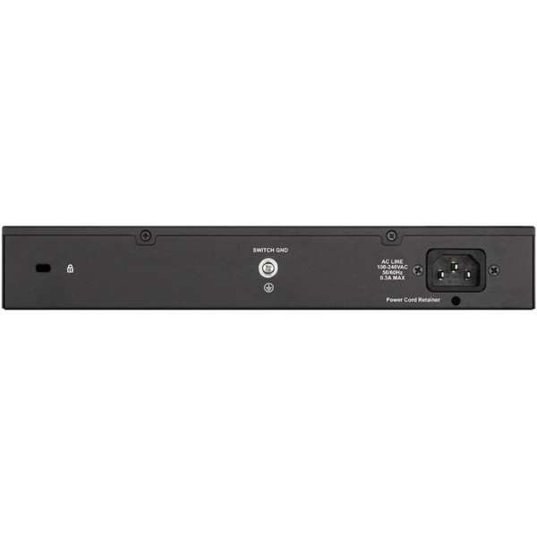 D-Link DGS-1024D, Ethernet Switch, 24 Port Gigabit Unmanaged Fanless Network Hub Desktop or Rack Mountable, Black