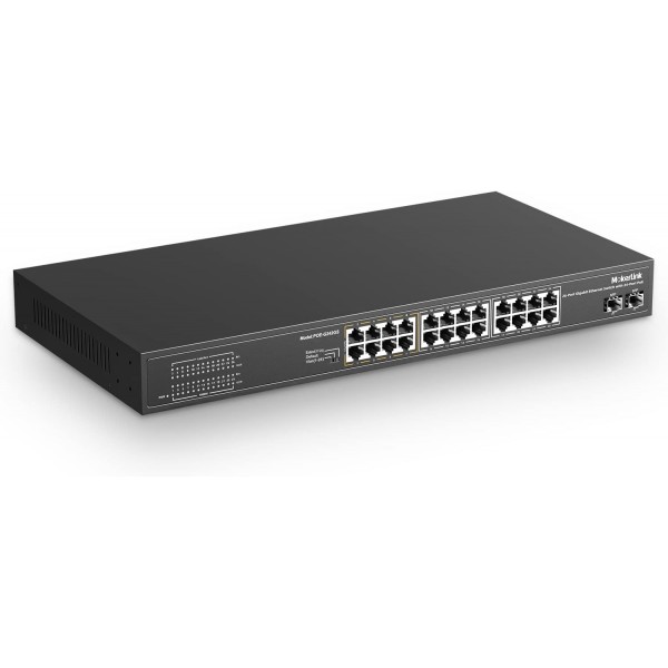 MokerLink 26 Port Gigabit PoE Switch, 24 Gigabit P...