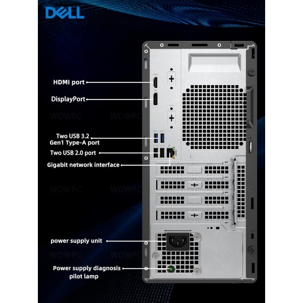 Dell Optiplex 3000 Tower Business Desktop Computer | 12th Gen Intel Core i5-12500 Processor | 32GB RAM | 1TB PCIe SSD | WiFi | DVD-RW | HDMI | Display Port(Support 4K) | Windows 11 Pro