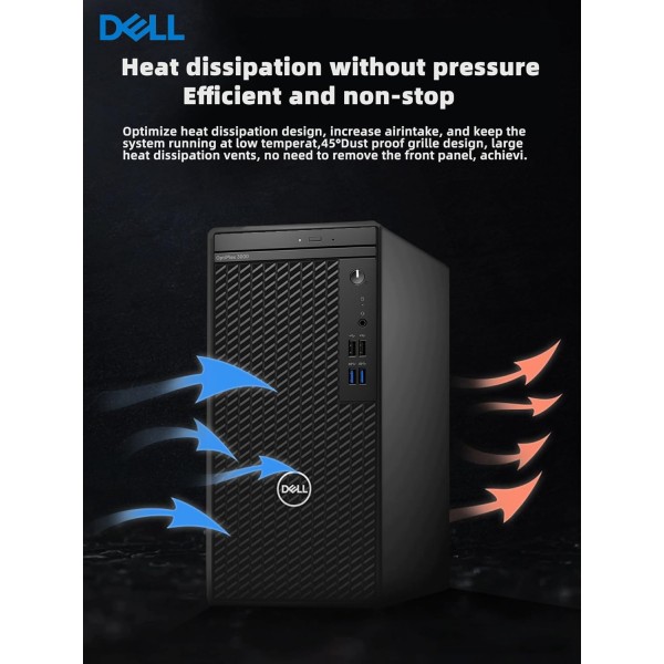Dell Optiplex 3000 Tower Business Desktop Computer | 12th Gen Intel Core i5-12500 Processor | 32GB RAM | 1TB PCIe SSD | WiFi | DVD-RW | HDMI | Display Port(Support 4K) | Windows 11 Pro
