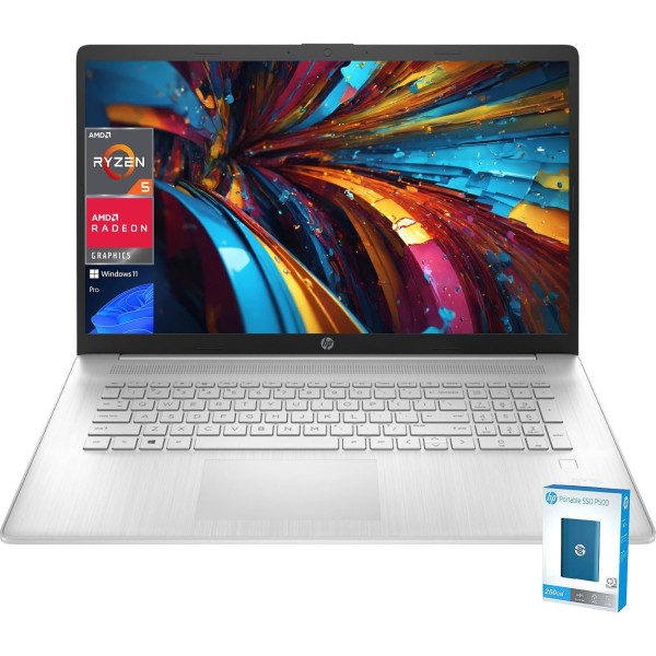 HP 2024 Newest 17 inch Laptop, AMD Ryzen 5 5500U 6...